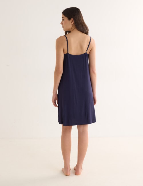 Whistle Sleep Short Lace Cami Nightie, Navy, 8-22 product photo View 02 L