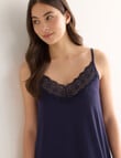 Whistle Sleep Short Lace Cami Nightie, Navy, 8-22 product photo View 04 S