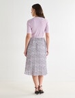 Oliver Black Pleated Dress, Lilac Print product photo View 02 S