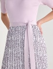 Oliver Black Pleated Dress, Lilac Print product photo View 06 S
