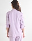 Oliver Black Ruched Sleeve Jacket, Lilac product photo View 02 S