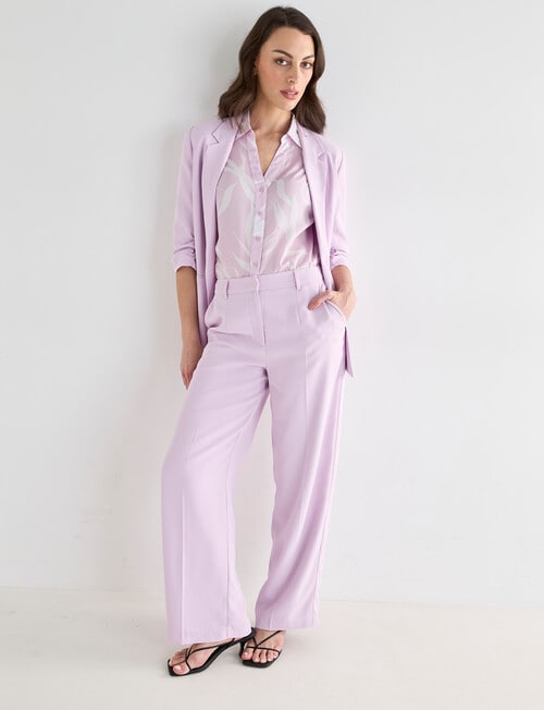 Oliver Black Straight Leg Regular Pant, Lilac product photo View 03 L