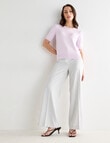 Oliver Black Wide Leg Regular Pant, Silver product photo View 03 S