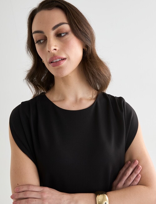 Oliver Black Cap Sleeve Workwear Dress, Black product photo View 06 L