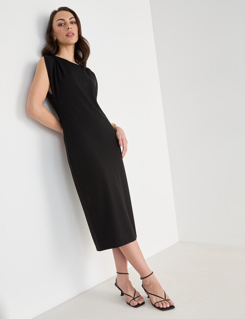 Oliver Black Cap Sleeve Workwear Dress, Black product photo View 08 L