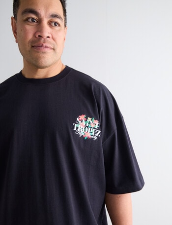 Tarnish King Size Oversize Tee St Tropez, Black product photo