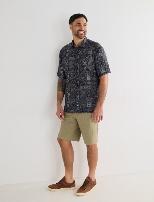 Kauri Trail Viscose Print Short Sleeve Shirt, Multi, Size M product photo View 03 L