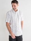 Chisel Vertical Stripe Short Sleeve Shirt, Natural product photo View 04 S