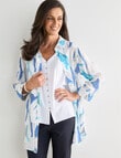 Ella J Painter Print Longline Shirt, White product photo View 05 S