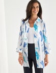 Ella J Painter Print Longline Shirt, White product photo View 07 S