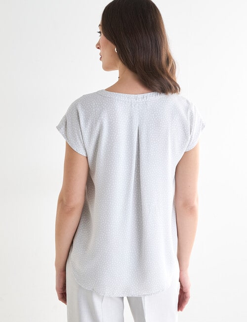 Oliver Black Overlay Top, Silver & Ivory Pebble product photo View 02 L