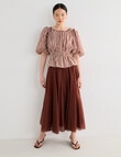 State of play Sorcha Panelled Midi Skirt, Brandy product photo