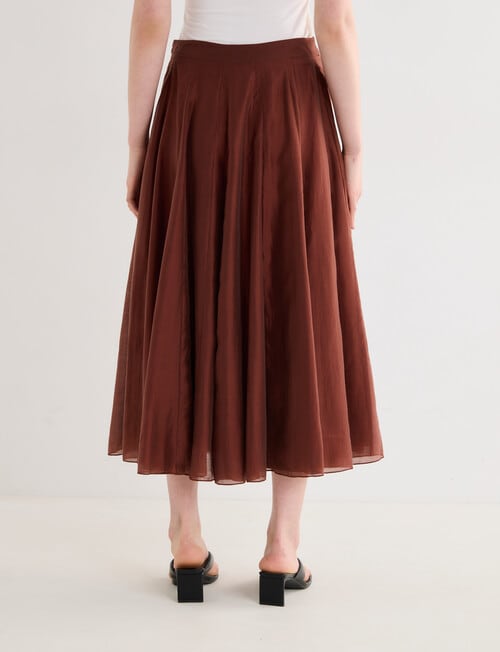 State of play Sorcha Panelled Midi Skirt, Brandy product photo View 02 L
