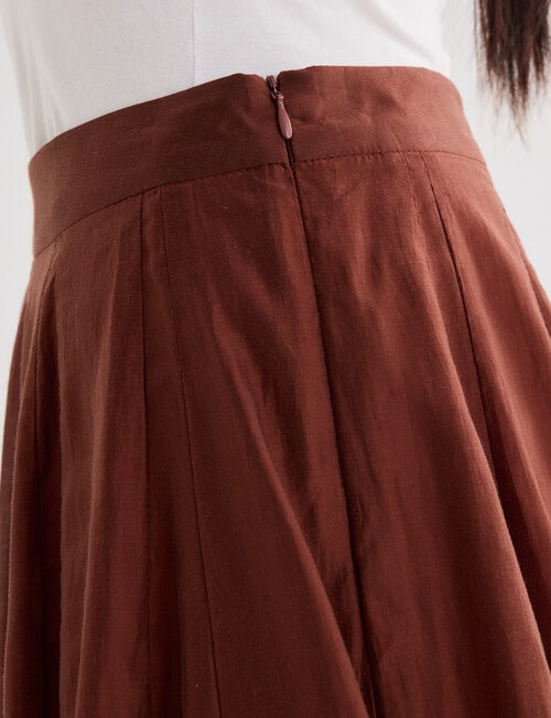 State of play Sorcha Panelled Midi Skirt, Brandy product photo View 05 L