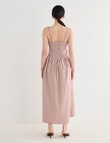 State of play Rhiannon Stripe Paneled Midi Dress, Brandy product photo View 02 S