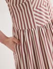 State of play Rhiannon Stripe Paneled Midi Dress, Brandy product photo View 06 S