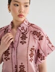 State of play Malina Embroidered Blouse, Mauve product photo View 04 S