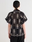 State of play Malina Embroidered Blouse, Black product photo View 02 S