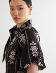 State of play Malina Embroidered Blouse, Black product photo View 07 S