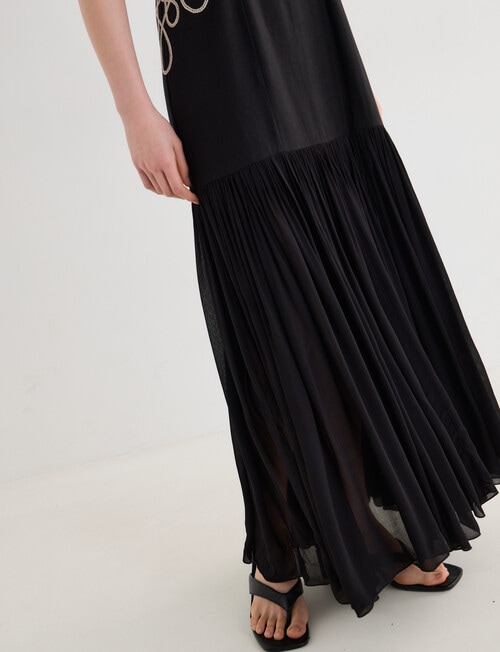 State of play Onyx Embroidered Dress, Black product photo View 06 L