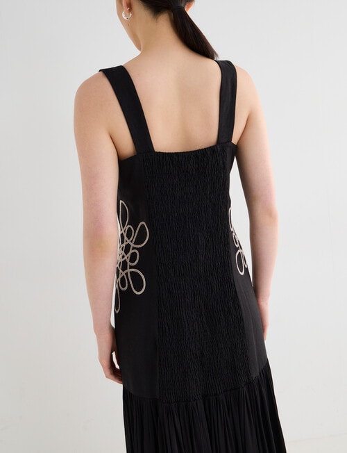 State of play Onyx Embroidered Dress, Black product photo View 08 L