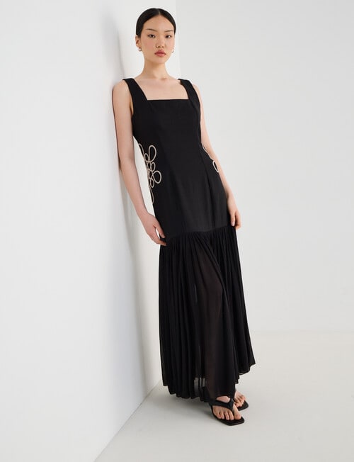 State of play Onyx Embroidered Dress, Black product photo View 09 L