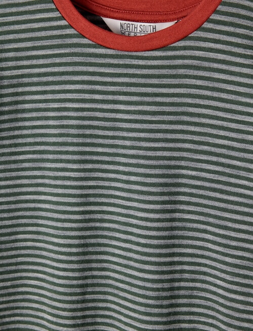 North South Merino Merino Mini Stripe Long Sleeve Top, Khaki product photo View 02 L