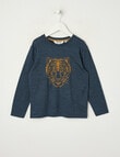 North South Merino Merino Long Sleeve Top Tiger, Denim Marle product photo