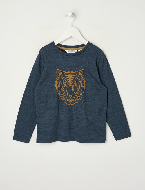 North South Merino Merino Long Sleeve Top Tiger, Denim Marle product photo