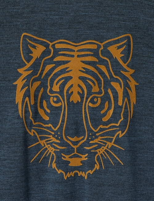 North South Merino Merino Long Sleeve Top Tiger, Denim Marle product photo View 02 L
