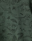 North South Merino All Over Dino Print Merino Long Sleeve Top, Khaki product photo View 02 S