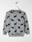 North South Merino Merino Dino Jumper, Grey Marle product photo