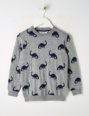 North South Merino Merino Dino Jumper, Grey Marle product photo