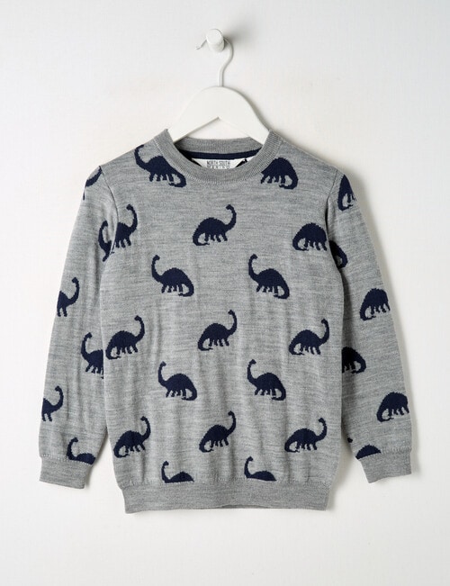 North South Merino Merino Dino Jumper, Grey Marle product photo