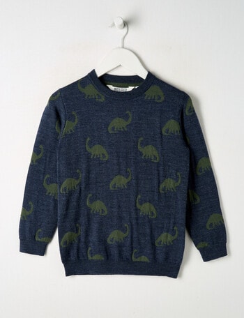 North South Merino Merino Dino Jumper, Denim Marle product photo