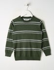 North South Merino Merino Stripe Jumper, Khaki product photo