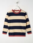 North South Merino Merino Stripe Jumper, Stone product photo