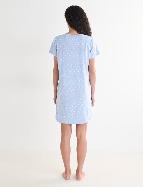 Zest Sleep Spot T-Shirt Nightie, Blue Marle product photo View 02 L
