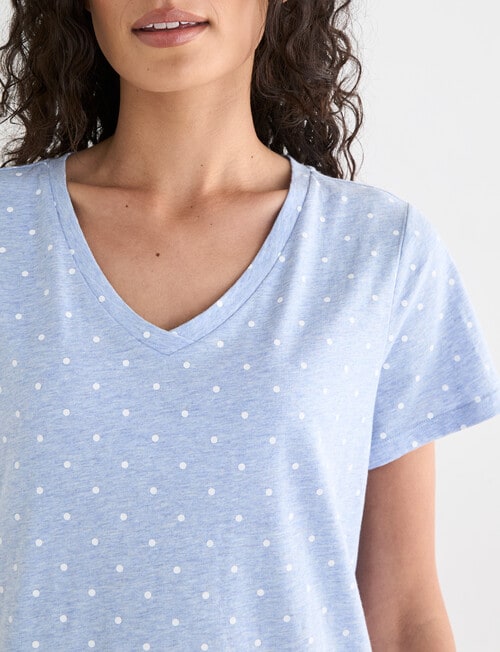 Zest Sleep Spot T-Shirt Nightie, Blue Marle product photo View 04 L