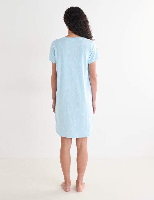 Zest Sleep T-Shirt Nightie, Aqua product photo View 02 L