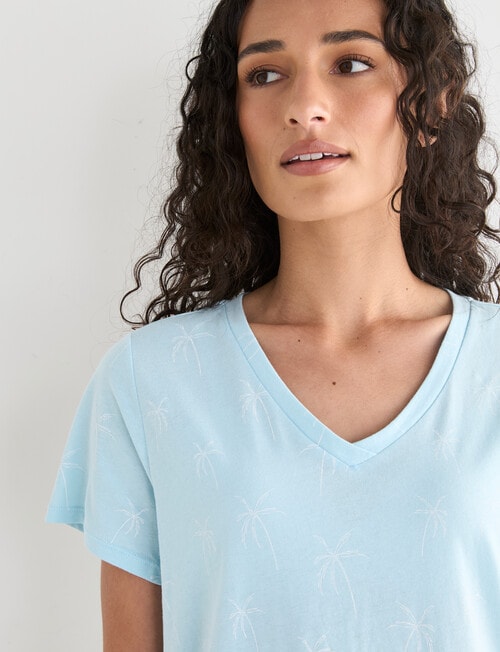 Zest Sleep T-Shirt Nightie, Aqua product photo View 04 L