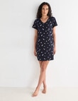 Zest Sleep Daisy T-Shirt Nightie, Navy product photo View 03 S