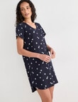 Zest Sleep Daisy T-Shirt Nightie, Navy product photo View 05 S