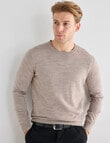 North South Merino Merino Crew Neck Jumper, Sand product photo