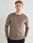 North South Merino Merino Crew Neck Jumper, Fawn, Size M product photo