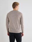 North South Merino Merino Crew Neck Jumper, Sand product photo View 02 S