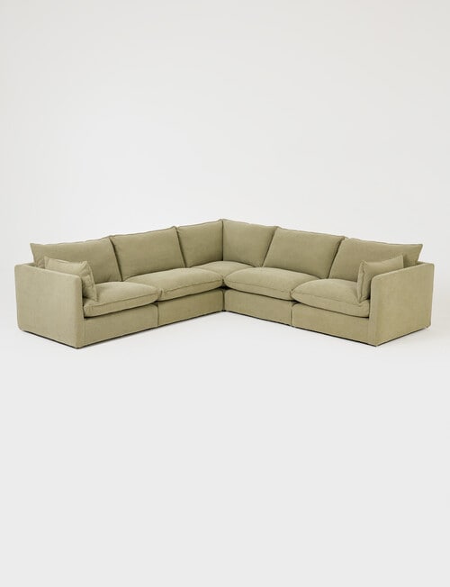 Marcello&Co Aspen Fabric Modular Left Hand Facing, Sage product photo View 08 L