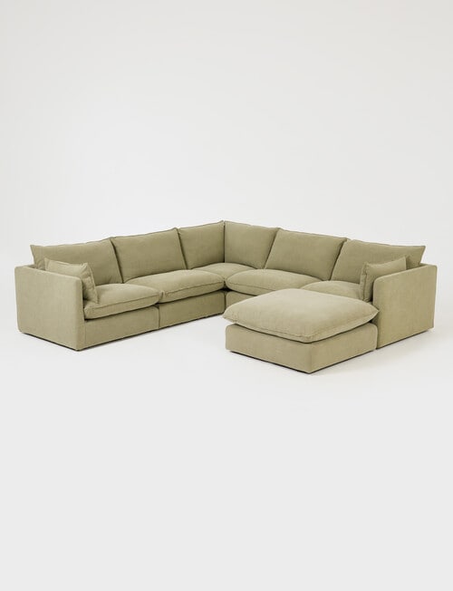 Marcello&Co Aspen Fabric Modular Left Hand Facing, Sage product photo View 09 L