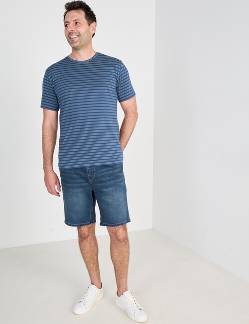 Chisel Ultimate Crew Tee, Denim Stripes product photo View 03 L
