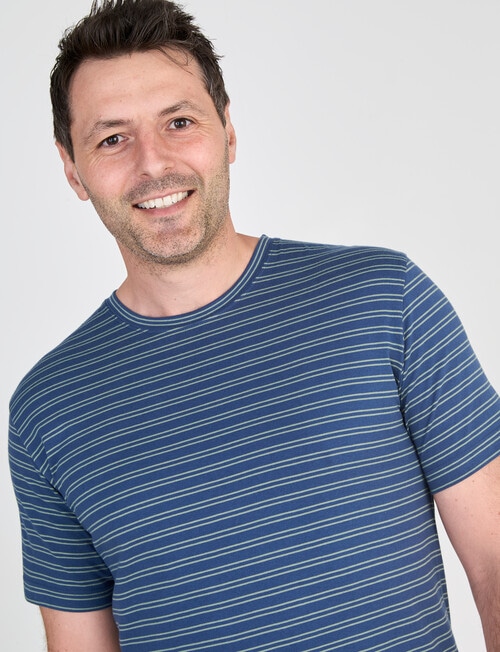 Chisel Ultimate Crew Tee, Denim Stripes product photo View 04 L